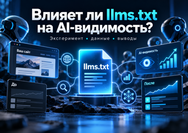 Эксперимент llms.txt: проверка влияния файла на AI-видимость сайта, ChatGPT Search и GEO-продвижение
