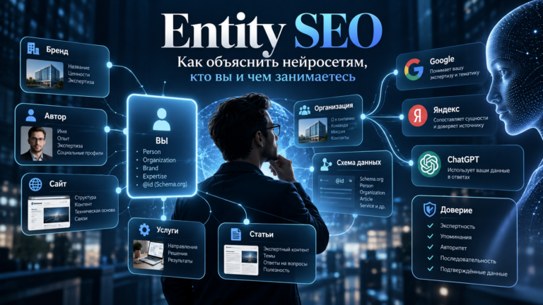 Entity SEO: карта сущностей бренда, автора, сайта, услуг и статей для нейросетей и AI Search