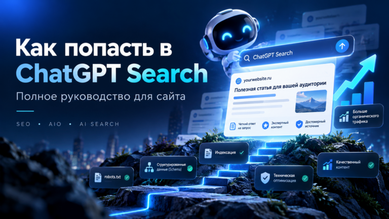 Схема оптимизации сайта под ChatGPT Search, OAI-SearchBot, SEO и AIO