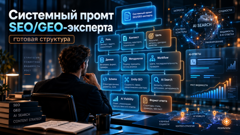 Системный промт SEO/GEO-эксперта для ChatGPT: структура аудита сайта, AI Search, Entity SEO и Schema.org